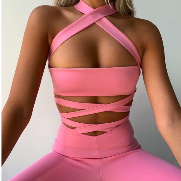 Tiger mist Evangelos crop top pink - Picture 2 of 6